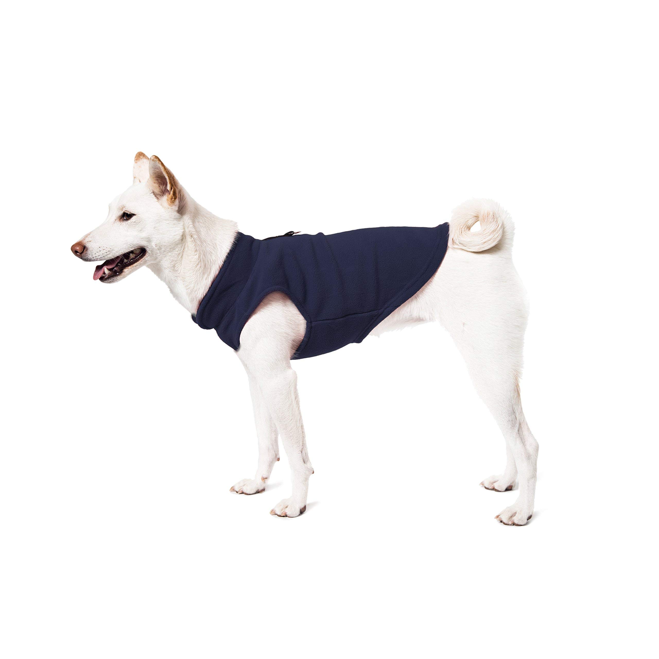 Gooby Fleece Vest Dog Sweater - Lavender, X-Small - Warm Pullover Fleece Dog Jacket with O-Ring Leash - Winter Small Dog Coat for Cold Weather - Cozy Puppy Clothes for Small Dogs (Boy or Girl) - Perfect for Outdoor Walks, Winter Adventures & Indoor Comfort