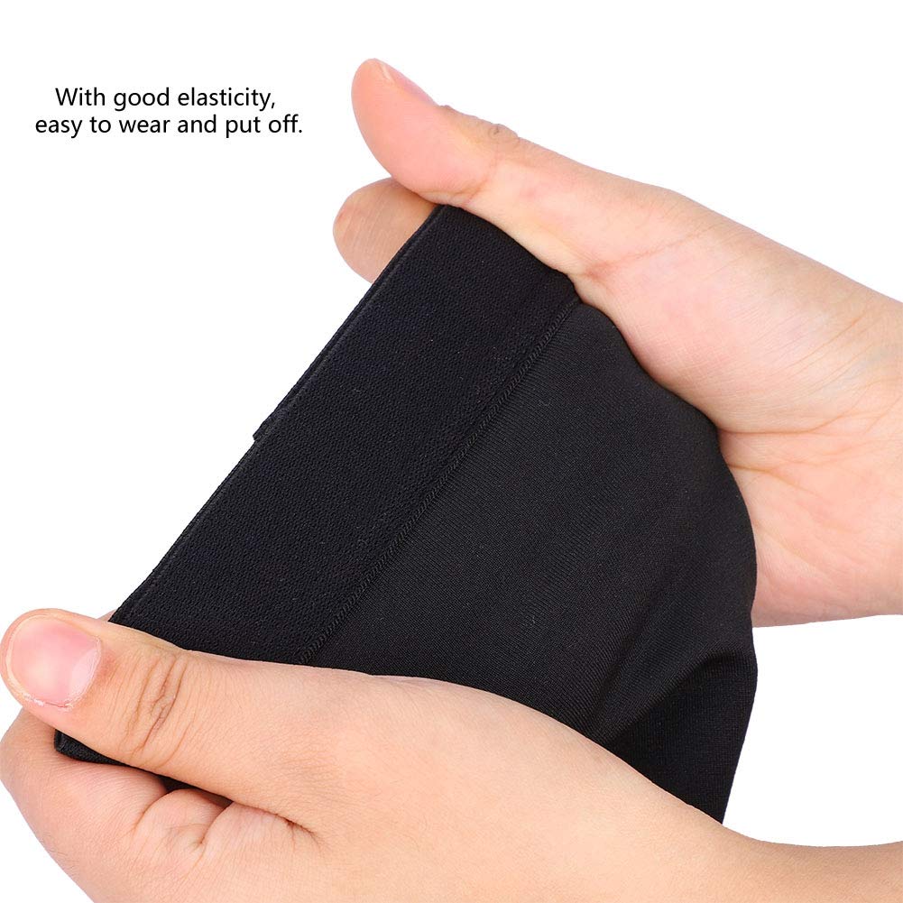 Keenso 1 Pair Windproof Fleece Arm Warmers for Cycling & Outdoor Sports - Breathable UV Protection Arm Sleeves Cover (Large, Black) - Ideal for Running, Hiking, Motorcycling & Cold Weather Activities