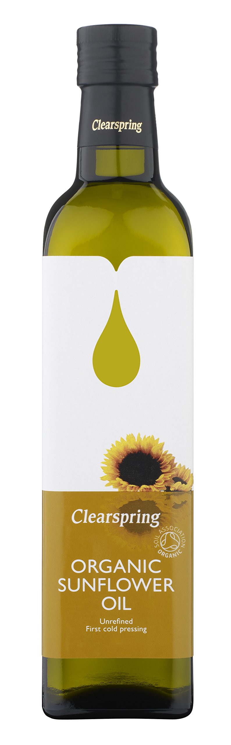 Organic Sunflower Frying Oil 500ml by Clearspring - Healthy Cooking Oil for Frying, Baking & Salad Dressings - Cold-Pressed, Non-GMO, Vegan-Friendly