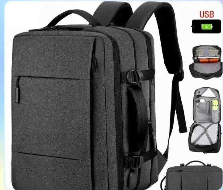 Classic USB Business Backpack for Men - Waterproof Laptop Backpack with Charging Port - Perfect for Office, Travel & Commuting