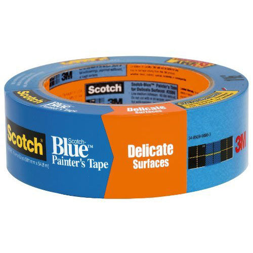 3M 79748 1 x 60 Yard Blue Painters Tape for Delicate Surfaces (2080EL) - Perfect for Home Painting, DIY Projects, Wall Protection & Crafting