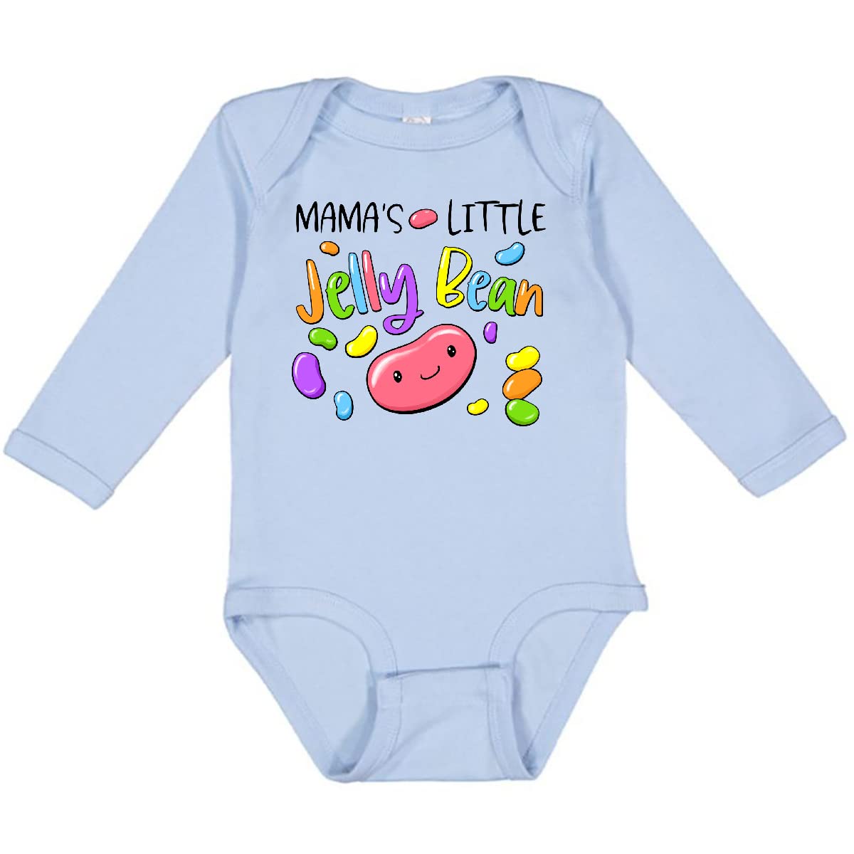 Inktastic Mama's Little Jellybean Cute Easter Candy Baby Bodysuit - Long Sleeve Cotton Onesie for Newborns & Infants - Perfect for Easter Photos, Holiday Gifts & Family Celebrations