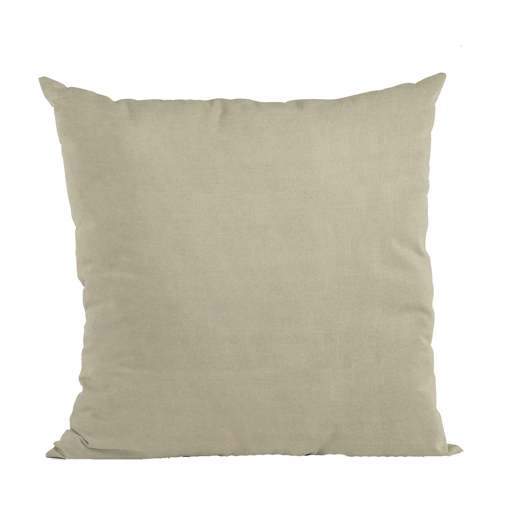 Plutus Oyster Solid Shiny Velvet Luxury Throw Pillow 20x30 Inches - Double Sided Queen Size Decorative Cushion in Beige for Sofa, Bed, Living Room & Home Decor