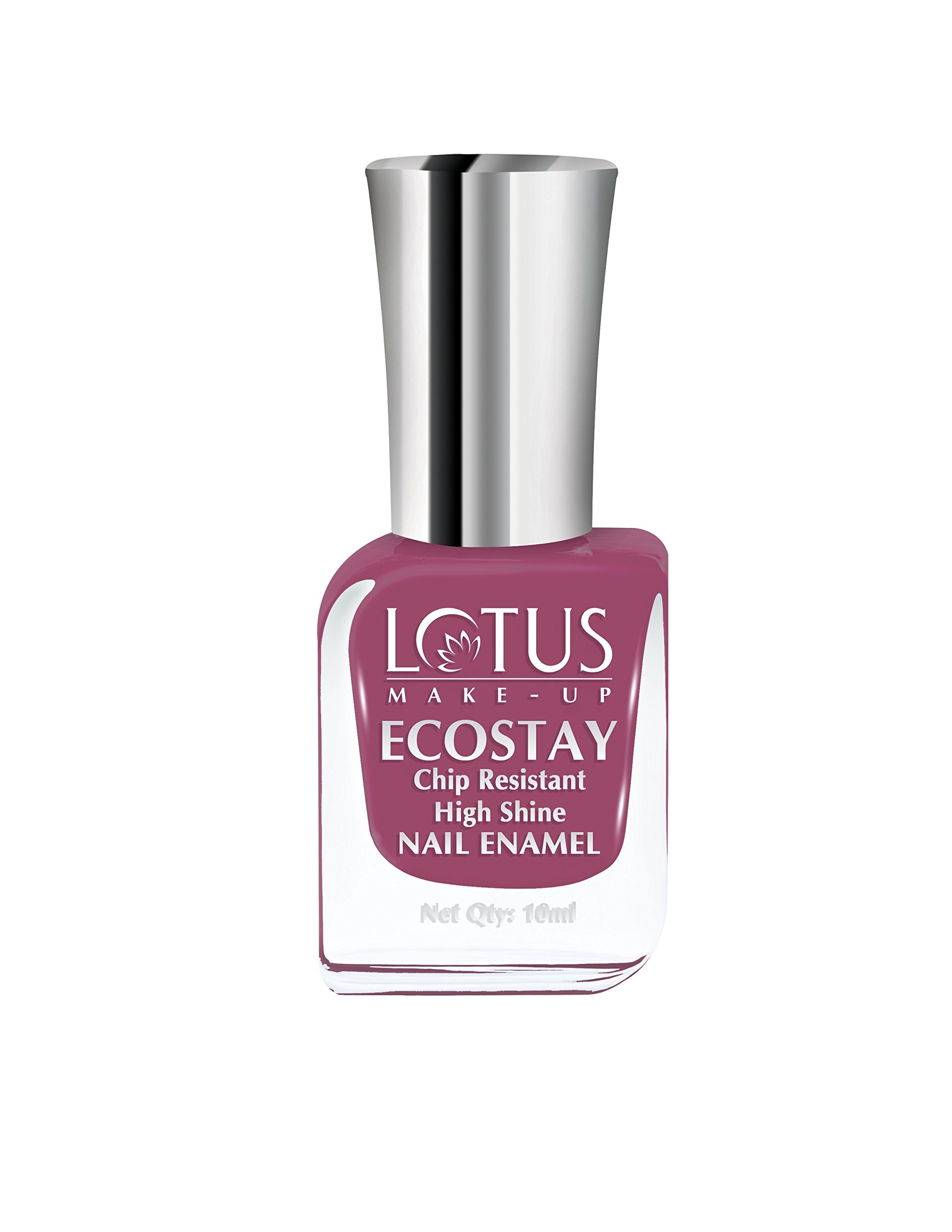 LOTUS MAKE-UP Long Lasting Ecostay Glossy Finish Nail Polish - Berry Berry Shade, 10ml Vegan & Cruelty-Free Nail Enamel for Manicures, Pedicures & Special Occasions