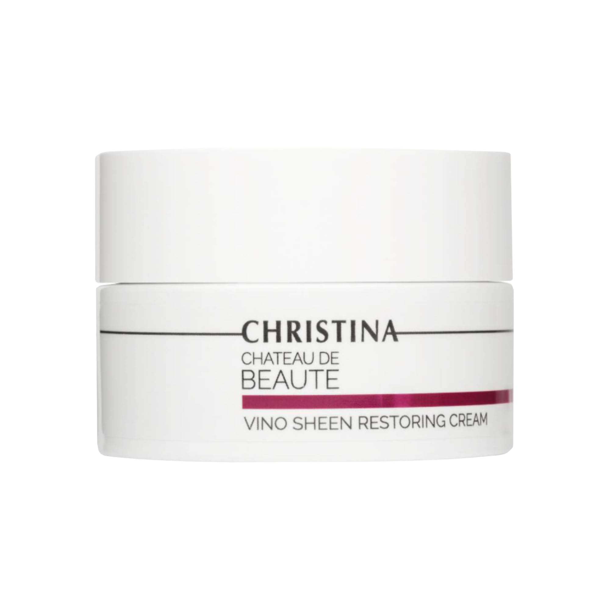CHRISTINA Chateau de Beaute Vino Sheen Restoring Cream with Vitamin E - Antioxidant-Rich Face Cream for Radiant Skin, Rosacea & Dryness Treatment, Anti-Aging Moisturizer 50ml | Perfect for Night Routine & Sensitive Skin Care