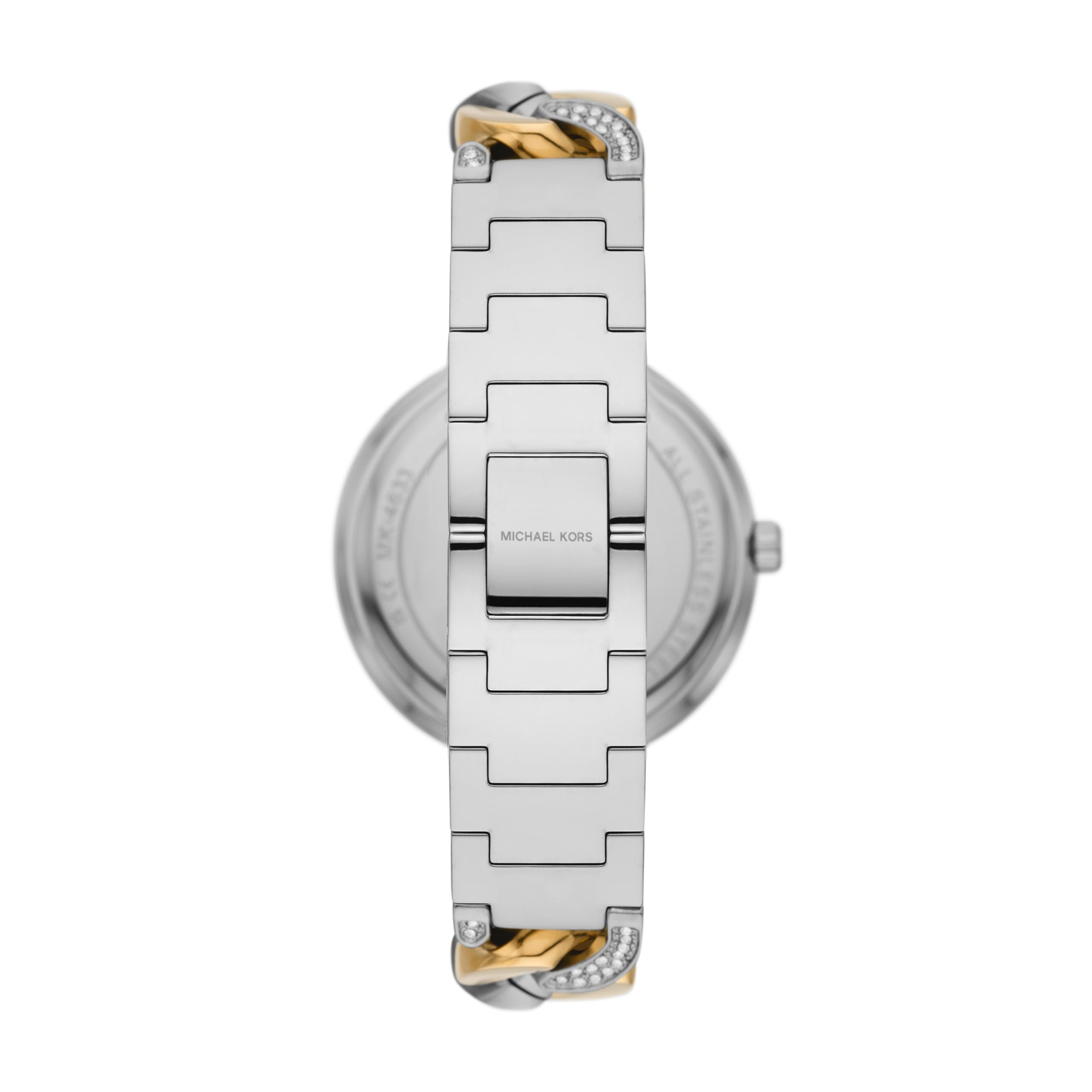 Michael Kors Lady Nini Women's Watch - Stainless Steel Chain-Link Bracelet with Pavé Crystal Accents | Elegant Dress Watch for Women | Perfect for Office, Parties & Special Occasions