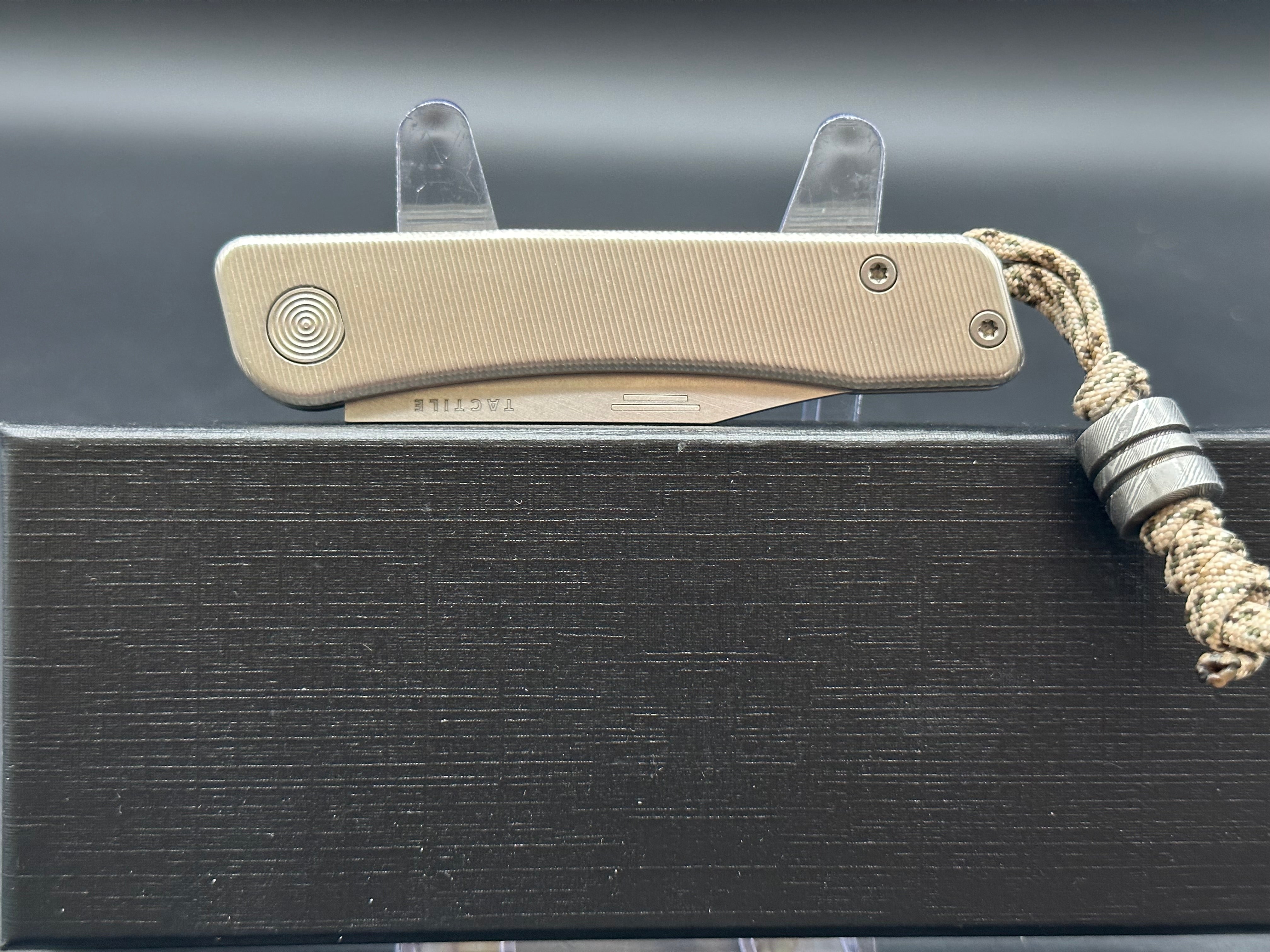 Tactile Knife Co. Bexar - Premium EDC Folding Pocket Knife with Titanium Handle - Perfect for Outdoor, Camping, Hiking & Everyday Carry