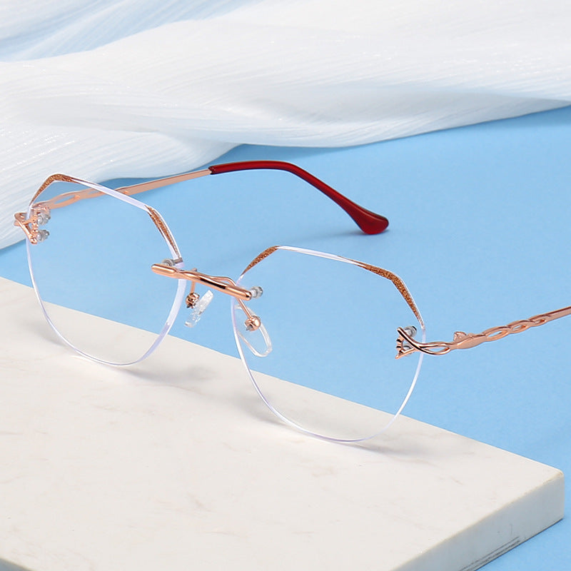 Stylish Women's Hollow Temple Anti Blue Light Reading Glasses - Trendy Eyewear for Computer Work, Screen Time & Reading