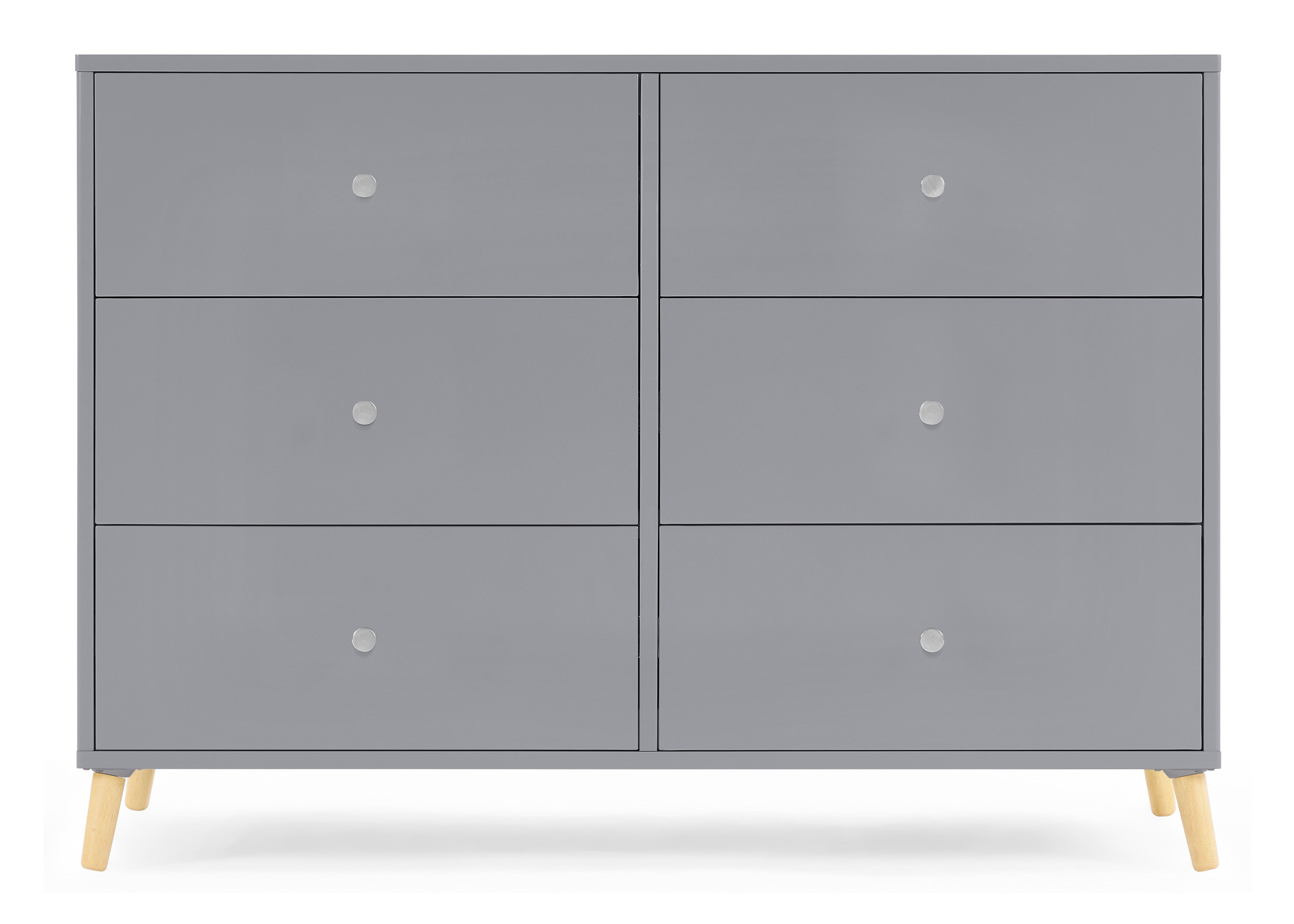 Jordan 6-Drawer Dresser with Interlocking Drawers - Sturdy Bedroom Storage Organizer for Clothes, Linens & Accessories - Perfect for Master Bedroom, Guest Room & Dormitory