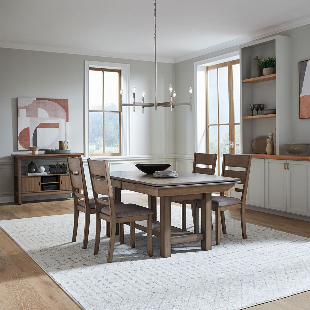 Brook Bay 5-Piece Dining Set - Modern Wooden Table & Chairs for Kitchen, Dining Room, or Outdoor Patio - Perfect for Family Meals & Entertaining Guests