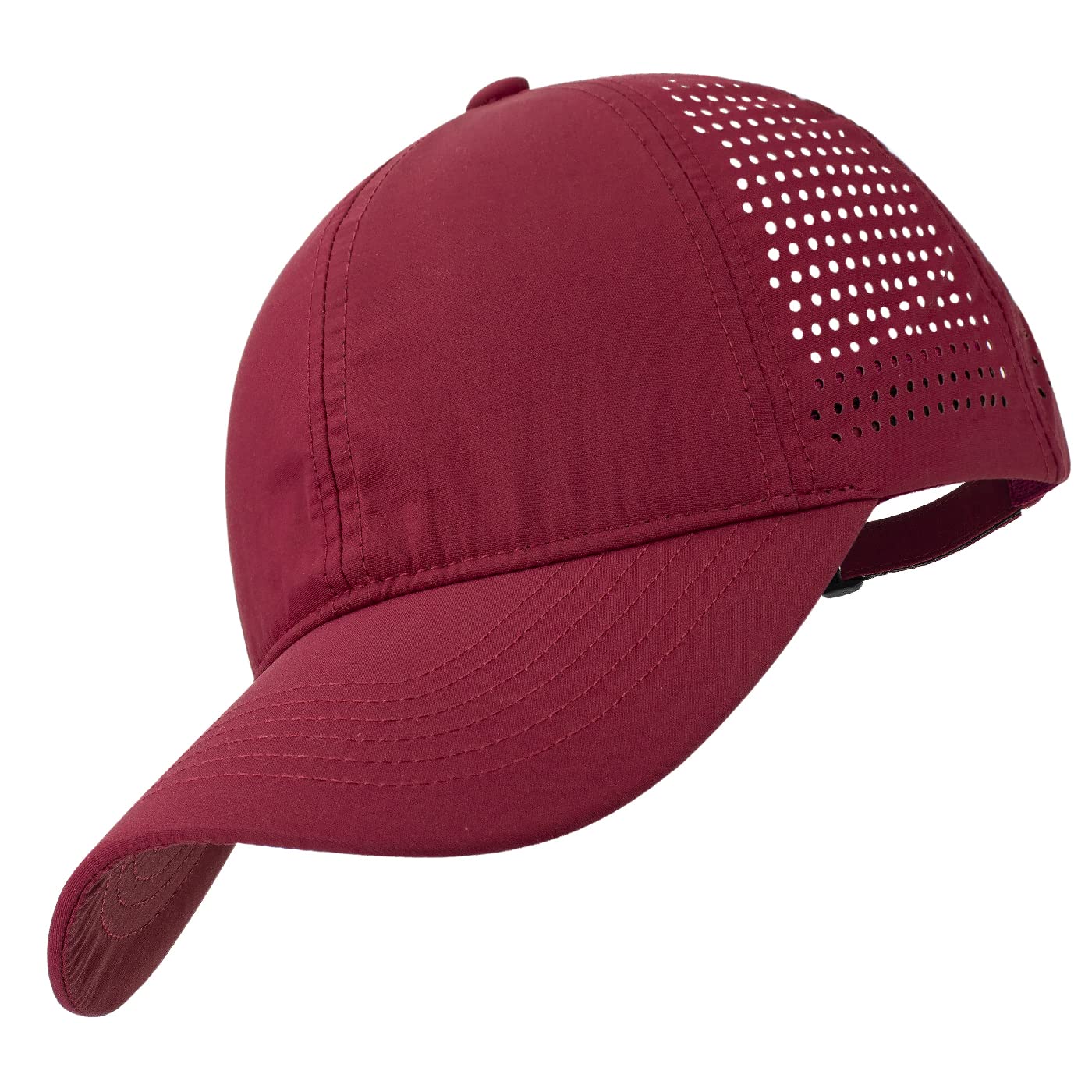 **Gisdanchz Quick Dry Mesh Baseball Cap for Men & Women - Golf, Hiking, Fishing, Cycling, Running & Workout - Breathable Outdoor Sport Hat in Burgundy**    **Perfect for Golf Courses, Hiking Trails, Fishing Trips, Cycling Adventures & Gym Workouts**