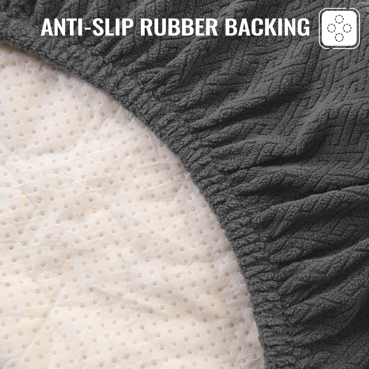 Nanbowang Waterproof Dog Bed Cover - Washable, Quilted Pet Bed Replacement with Easy Hair Removal for Dogs & Cats (48x30x6 Inches, Dark Grey) - Perfect for Indoor/Outdoor Use, Crate Training & Sofa Protection