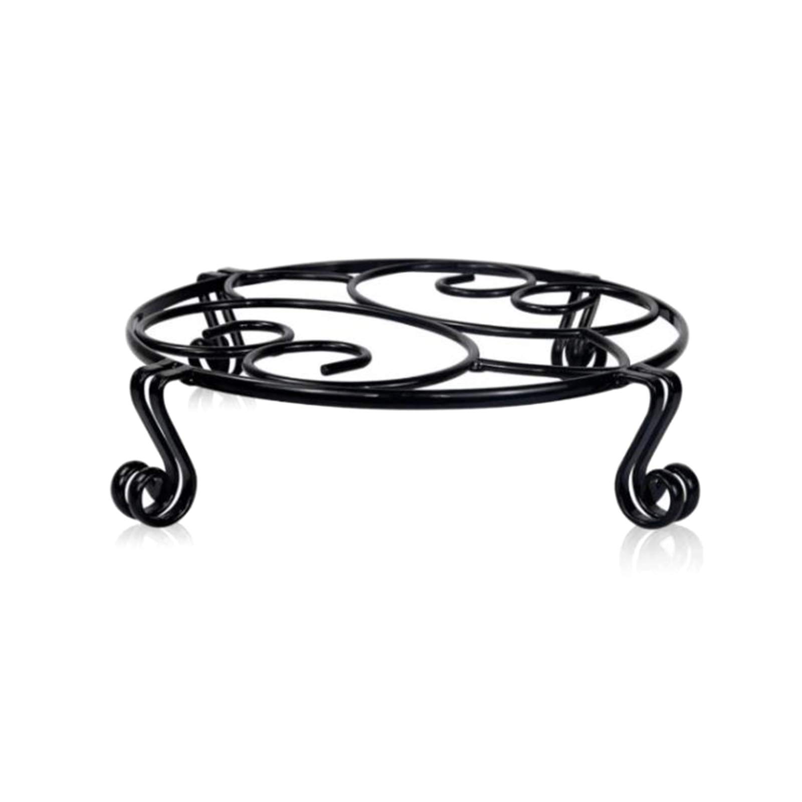 ACJRYO 2-Pack 11.8x3.1 Inch Metal Plant Stands for Indoor & Outdoor Use - Round Potted Plant Holder, Garden Container Support Rack for Home, Patio, Balcony Decor (Perfect for Succulents, Flowers & Herb Pots)