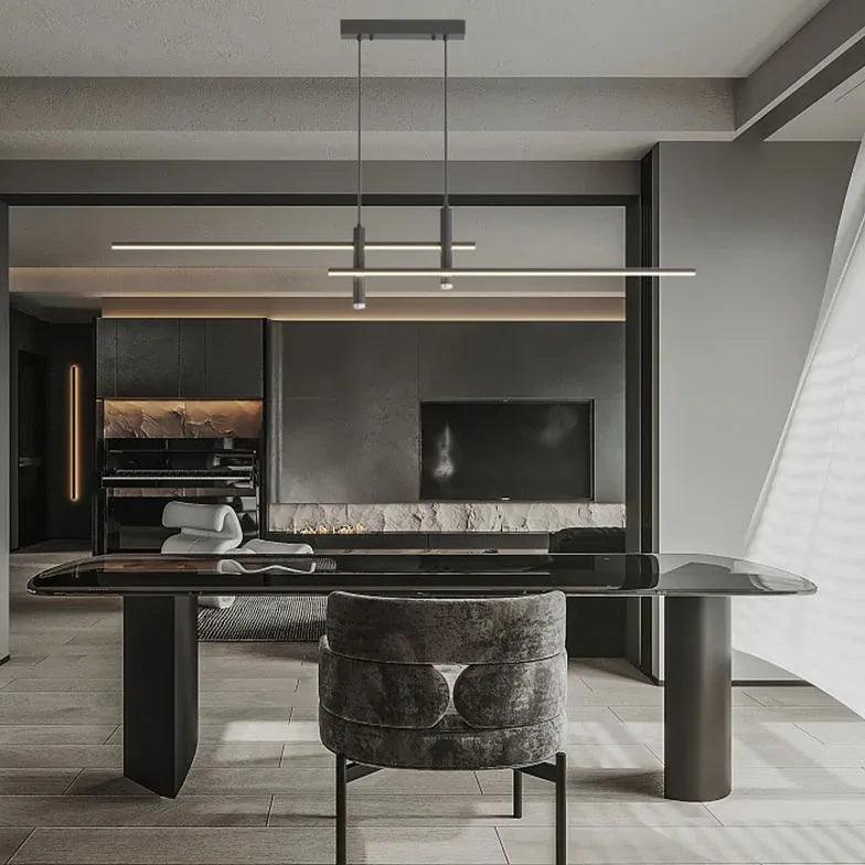 Modern Symmetrical LED Light Bars - Adjustable Dining Room Pendant Lighting Fixture for Kitchen Island, Breakfast Nook & Contemporary Home Decor