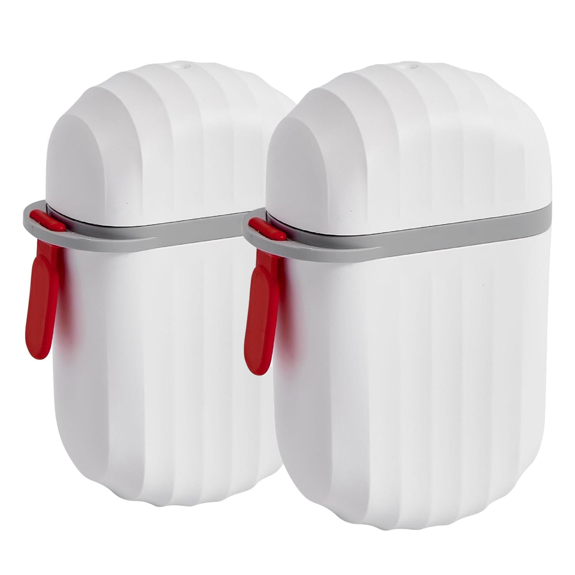 Hian 2-Pack Leak-Proof Plastic Soap Bar Containers | Lightweight Travel Soap Holder with Secure Grip Design | Perfect for Shower, Gym, Camping, Hiking & Travel Accessories | White