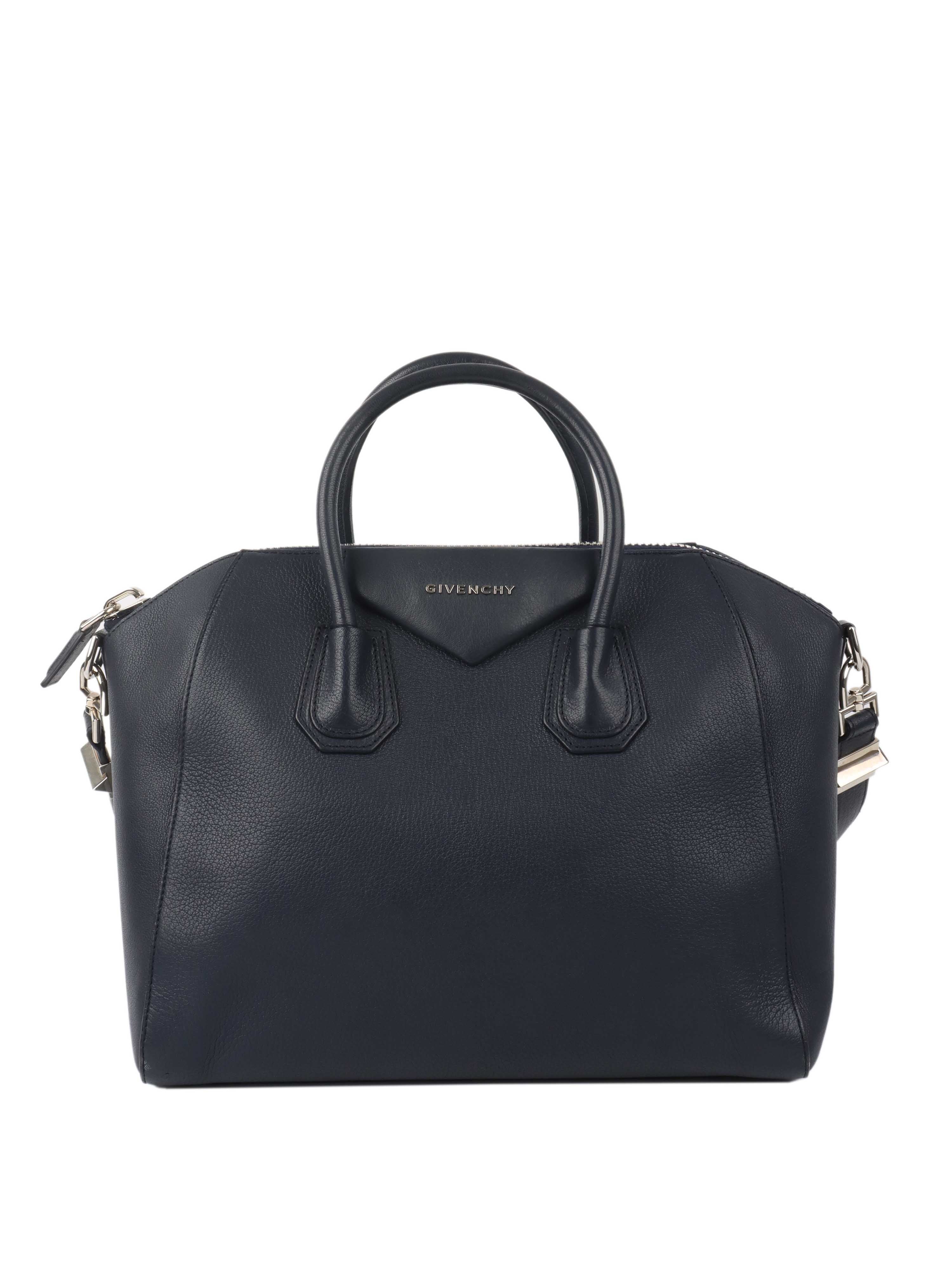 Givenchy Navy Antigona Leather Handbag for Women - Luxury Designer Tote & Shoulder Bag - Perfect for Work, Travel & Everyday Use