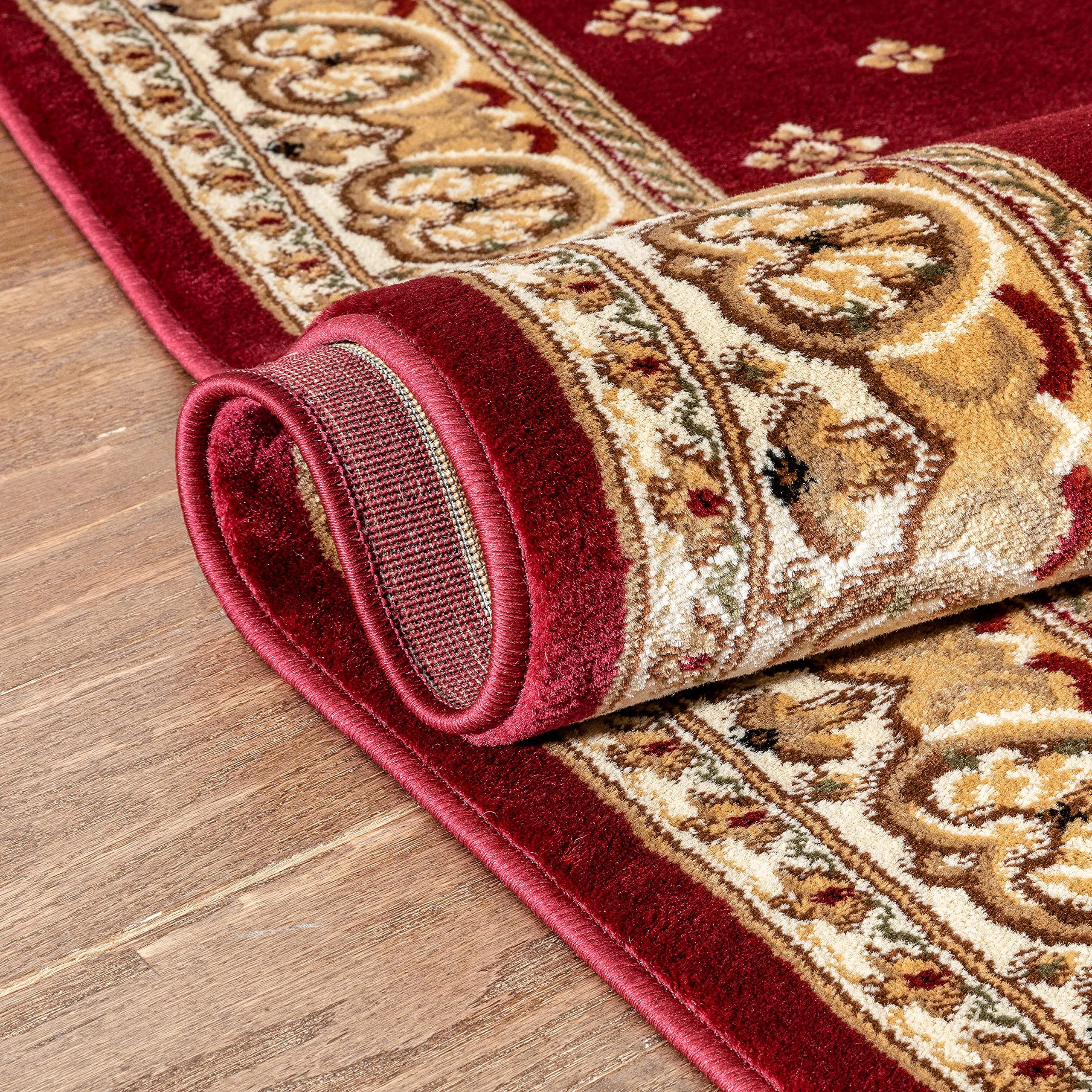 Well Woven Barclay Collection Hudson Terrace Red 8x10 Area Rug - Soft Modern Non-Slip Living Room, Bedroom & Dining Room Rug - Perfect for Home Decor, Office & High Traffic Areas
