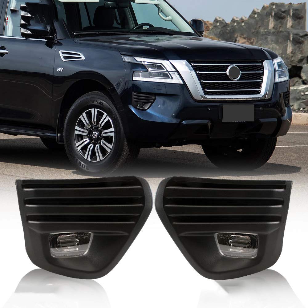 Nissan Patrol 2020 2021 LED Fog Lights Kit - Waterproof Front Bumper Driving Lamps Assembly Replacement for Off-Road & Night Driving Safety