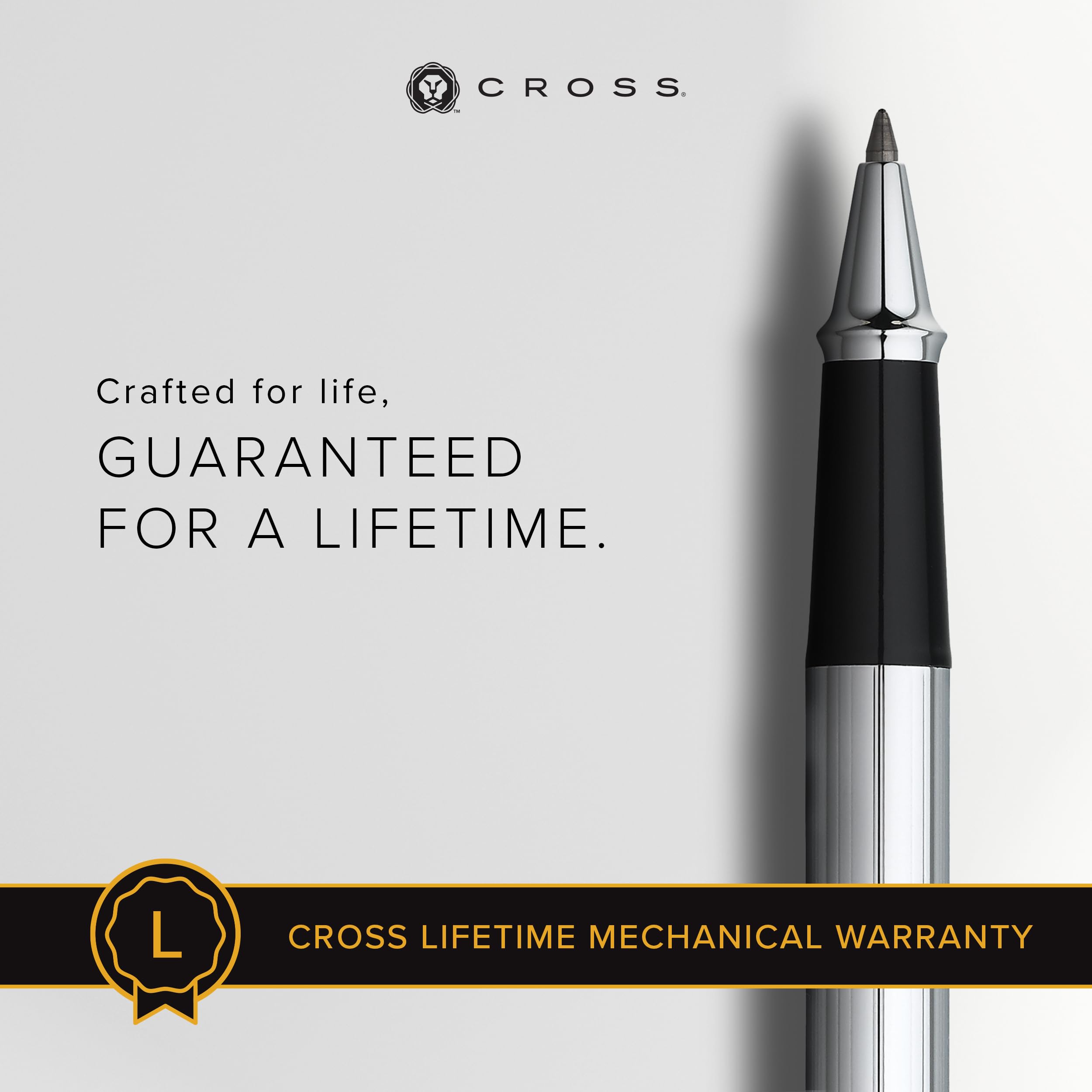 Cross Townsend Refillable Rollerball Pen - Premium Chrome-Plated Executive Pen with Luxury Gift Box - Ideal for Business Gifts, Office Use & Professional Writing