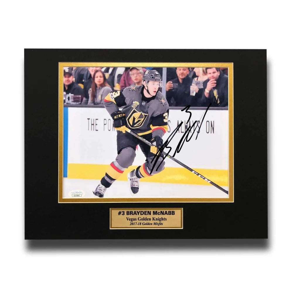 Brayden McNabb Autographed 8x10 Photo Collage with JSA COA - Vegas Golden Knights VGK Memorabilia - Perfect for Collectors, Fans, and Home Decor