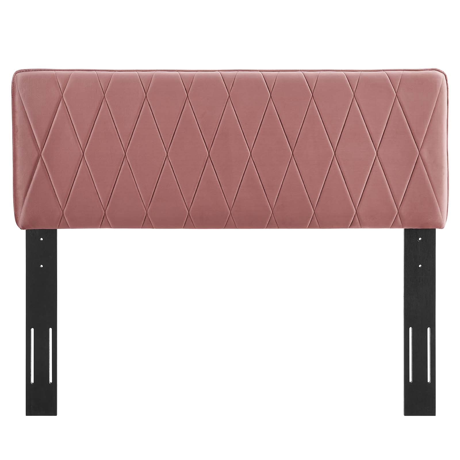 Modway Leila Performance Velvet Headboard - Full/Queen Size, Dusty Rose - Luxurious Bedroom Decor for Modern Homes & Guest Rooms