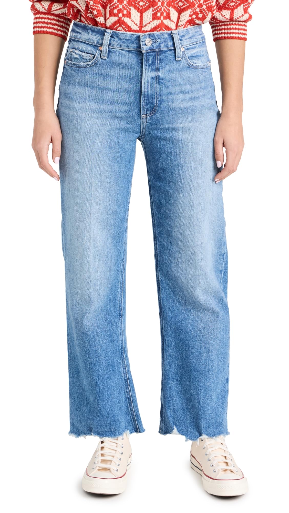 PAIGE Women's Leenah High-Rise Ankle Jeans - Slim Fit Stretch Denim Pants for Casual Wear & Everyday Style | Perfect for Work, Date Night & Weekend Outfits