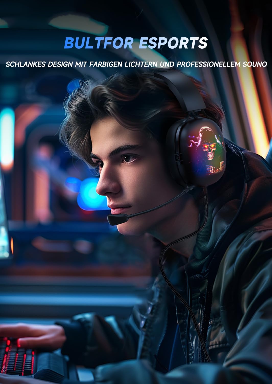 Gvyugke 7.1 Surround Sound Gaming Headset with Microphone - USB Wired RGB Headphones for PC, Laptop, PS5 - Perfect for Competitive Gaming, Streaming & Online Meetings