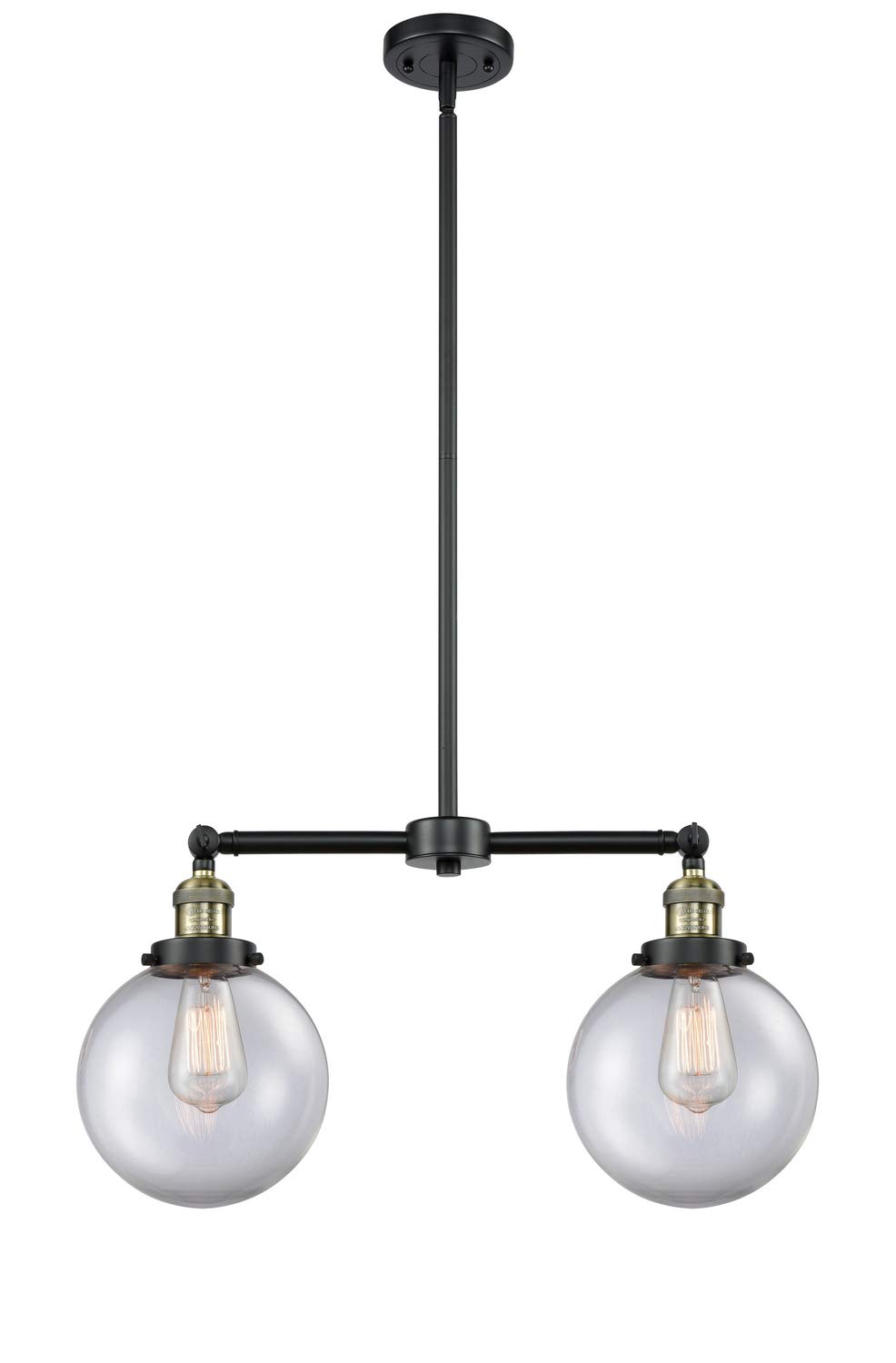 Vintage Dimmable LED Chandelier with 8 Lights - Black Antique Brass Finish, Energy Efficient Ceiling Fixture for Dining Room, Bedroom or Living Room Decor