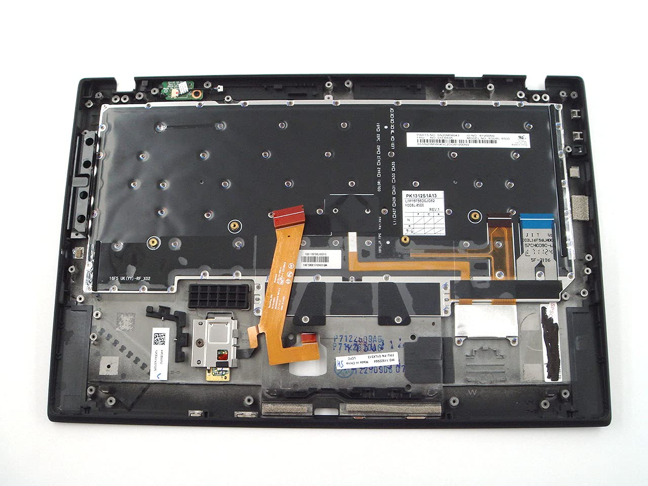 Original Lenovo ThinkPad X1 Carbon 5th Gen Palmrest Keyboard Bezel with German Backlit Keyboard (01LX513) - Replacement Part for Laptop Repair & Maintenance