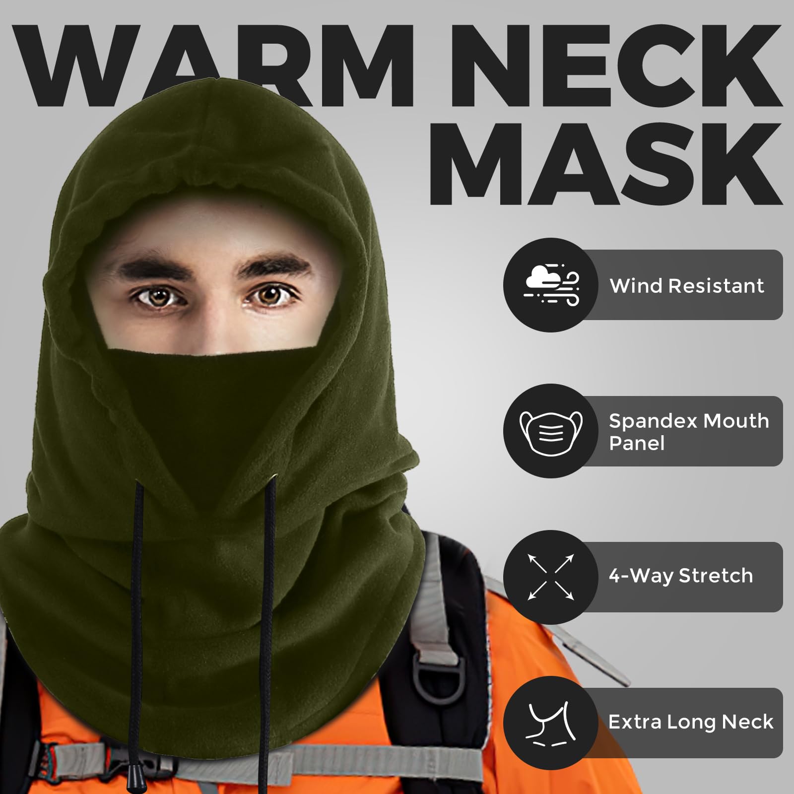 Warm Fleece Balaclava Ski Mask for Men & Women - Cold Weather Face Cover for Skiing, Snowboarding, Motorcycling & Outdoor Winter Activities