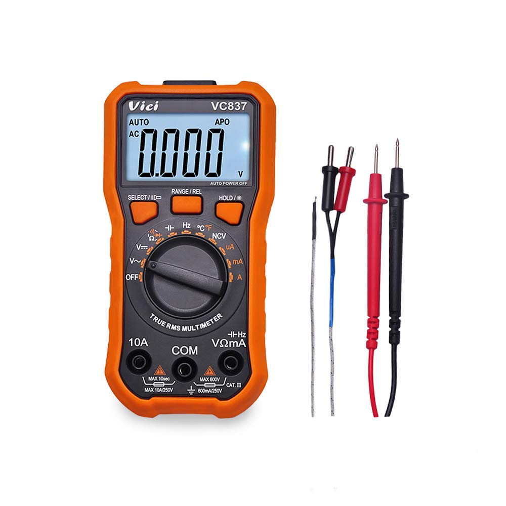 SH-CHEN NCV Multimeter - Mini Handheld Digital True RMS Multimeter with LCD Display, Measures AC/DC Voltage, Current, Frequency, Capacitance, Resistance & Diode Testing - Perfect for Electricians, DIY Home Repairs & Automotive Electrical Diagnostics
