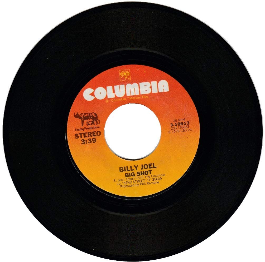 Billy Joel - Big Shot / Root Beer Rag 45 RPM Vinyl Record - Perfect for Collectors & Music Lovers | Ideal for Home Listening & Vintage Music Enthusiasts