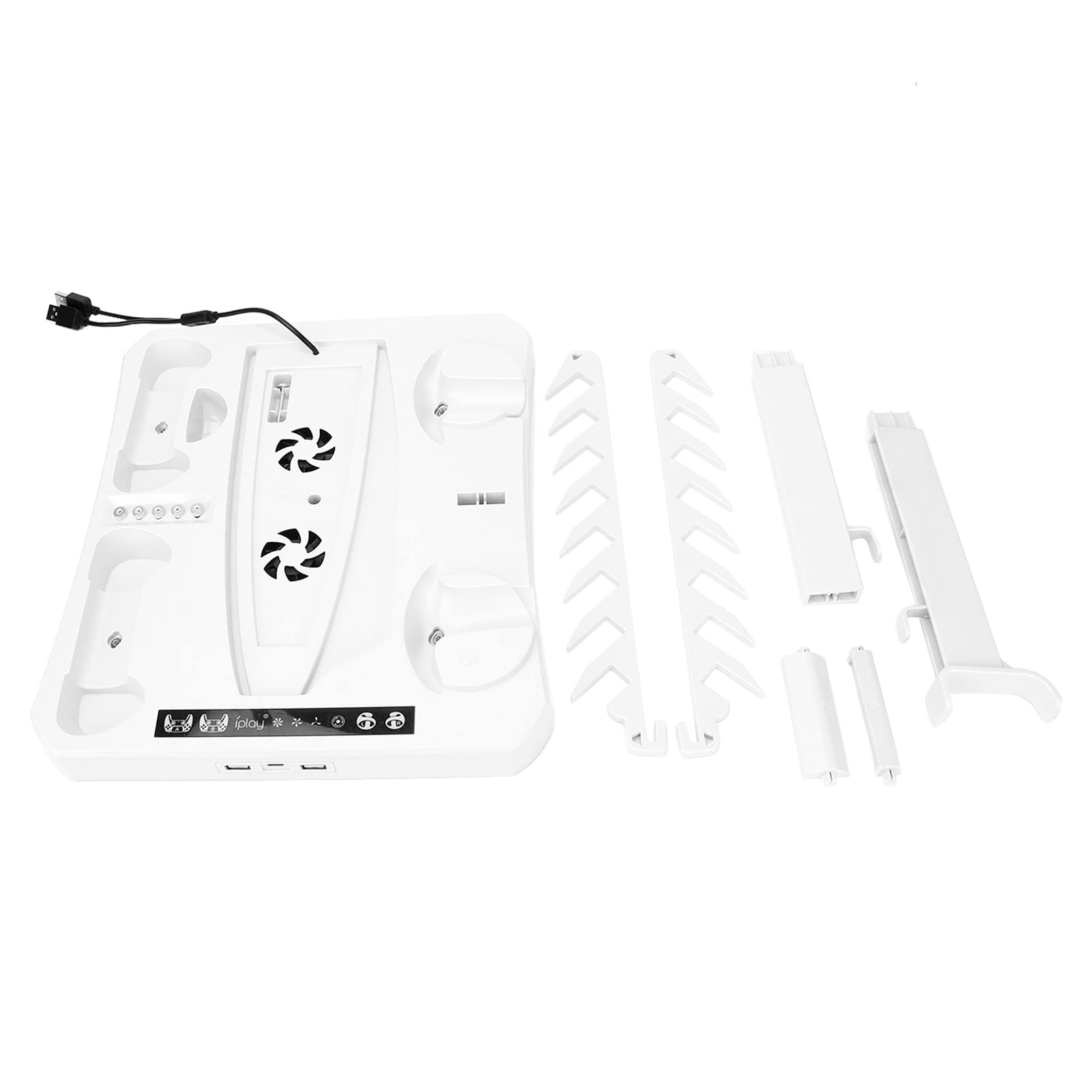 Wireless Gaming Cooling Station - 3-in-1 Multifunctional Controller Cooling Stand for PS5, Xbox, Switch | Prevent Overheating for Long Gaming Sessions | Perfect for Home Entertainment & Competitive Gaming
