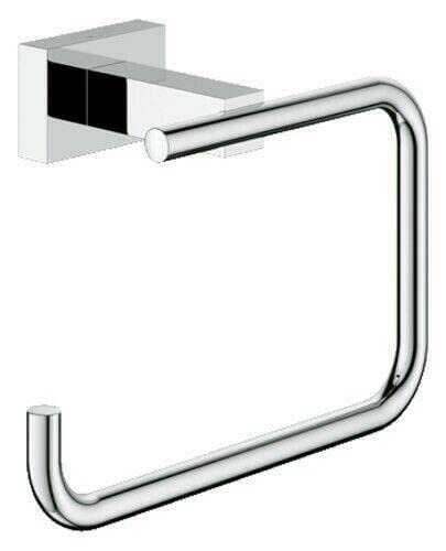 LokoshinA Chrome Cube Toilet Paper Holder - Modern Bathroom Storage Organizer for Toilet Paper Rolls - Space-Saving Vanity Decor for Home, Apartment & Office Use