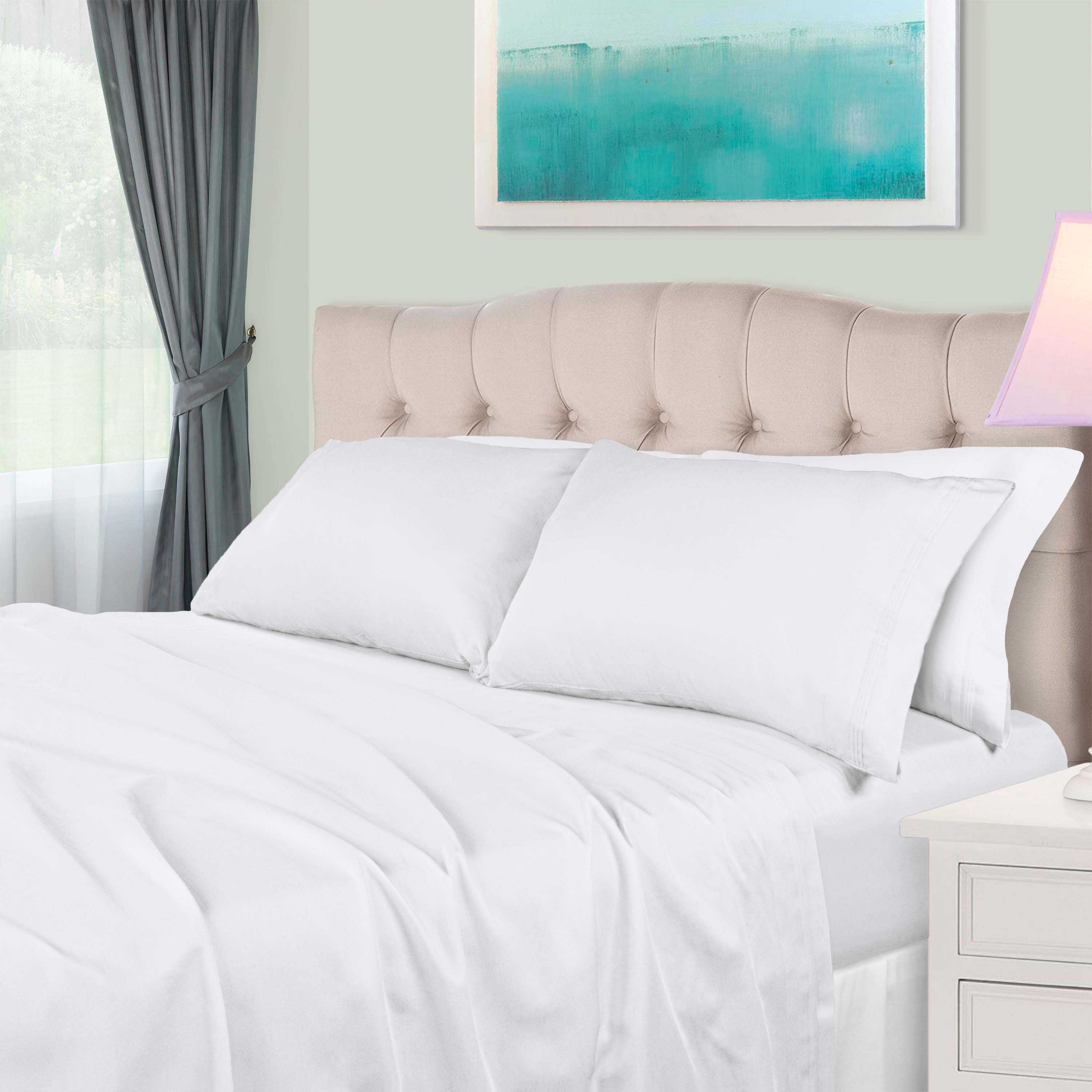 Premium 650 Thread Count Egyptian Cotton Sheet Set - Eco-Friendly, Breathable & Hypoallergenic - Perfect for Luxury Bedding & Hot Sleepers