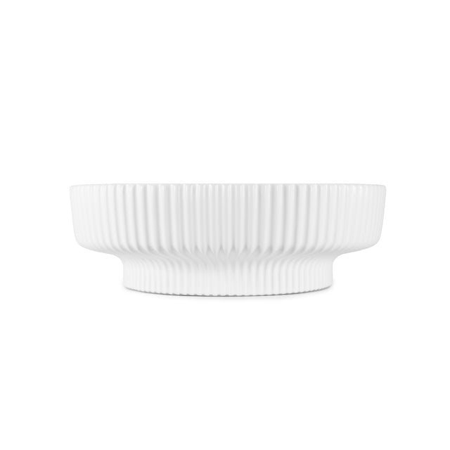 Premium 410mm Above Counter Basin - Matte White Finish for Modern Bathroom & Powder Room Vanities | Durable Ceramic Sink for Home & Commercial Use