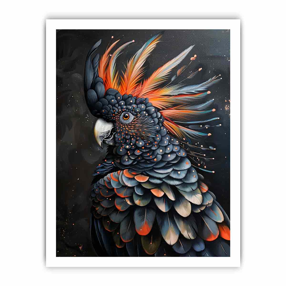 Stylish Cockatoo Black Framed Print Wall Art - Perfect for Living Room, Bedroom & Office Decor