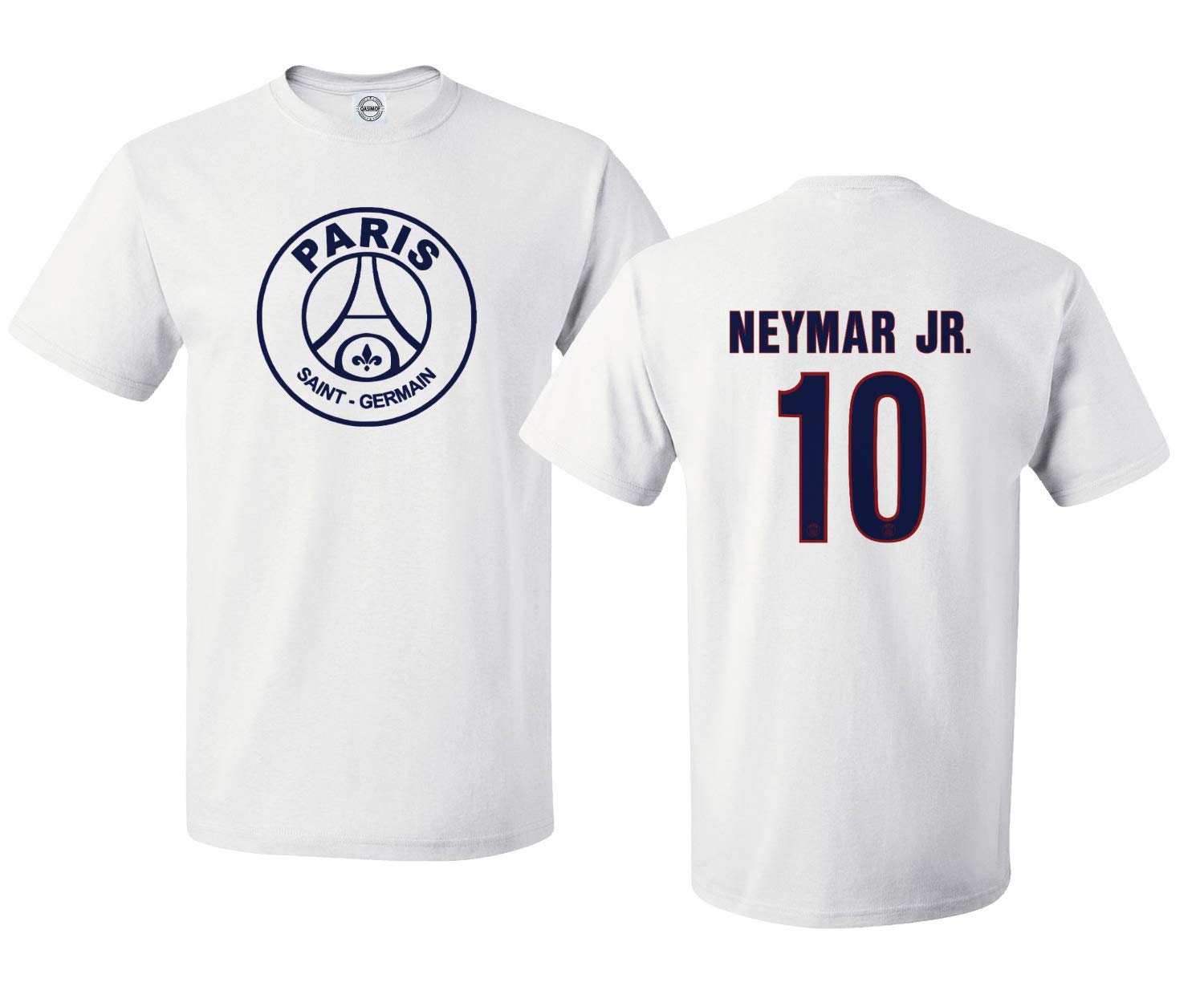 Neymar Jr. Paris Soccer Jersey #10 - Boys & Girls Youth T-Shirt by Spark Apparel - Perfect for Soccer Games, Training & Fan Wear