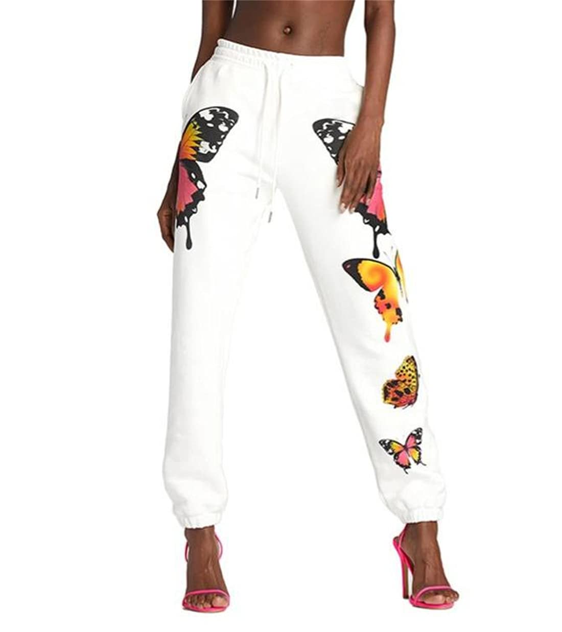Women's Butterfly Print Zip-Up Hoodie & Sweatpants Jogging Set - Stylish Two-Piece Tracksuit for Running, Gym & Lounge Wear