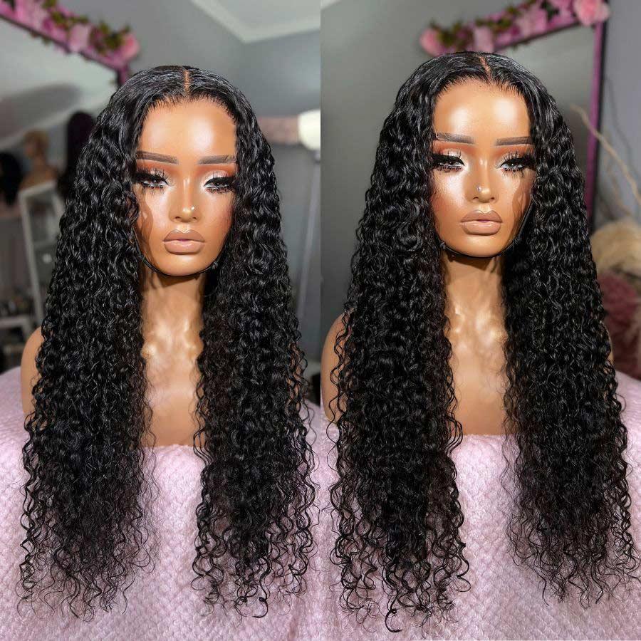 WOWANGEL 5x5 HD Lace Closure Wig - Curly Human Hair Wig with Invisible Lace, Glueless Wear & Go - Perfect for Daily Wear, Parties & Special Occasions