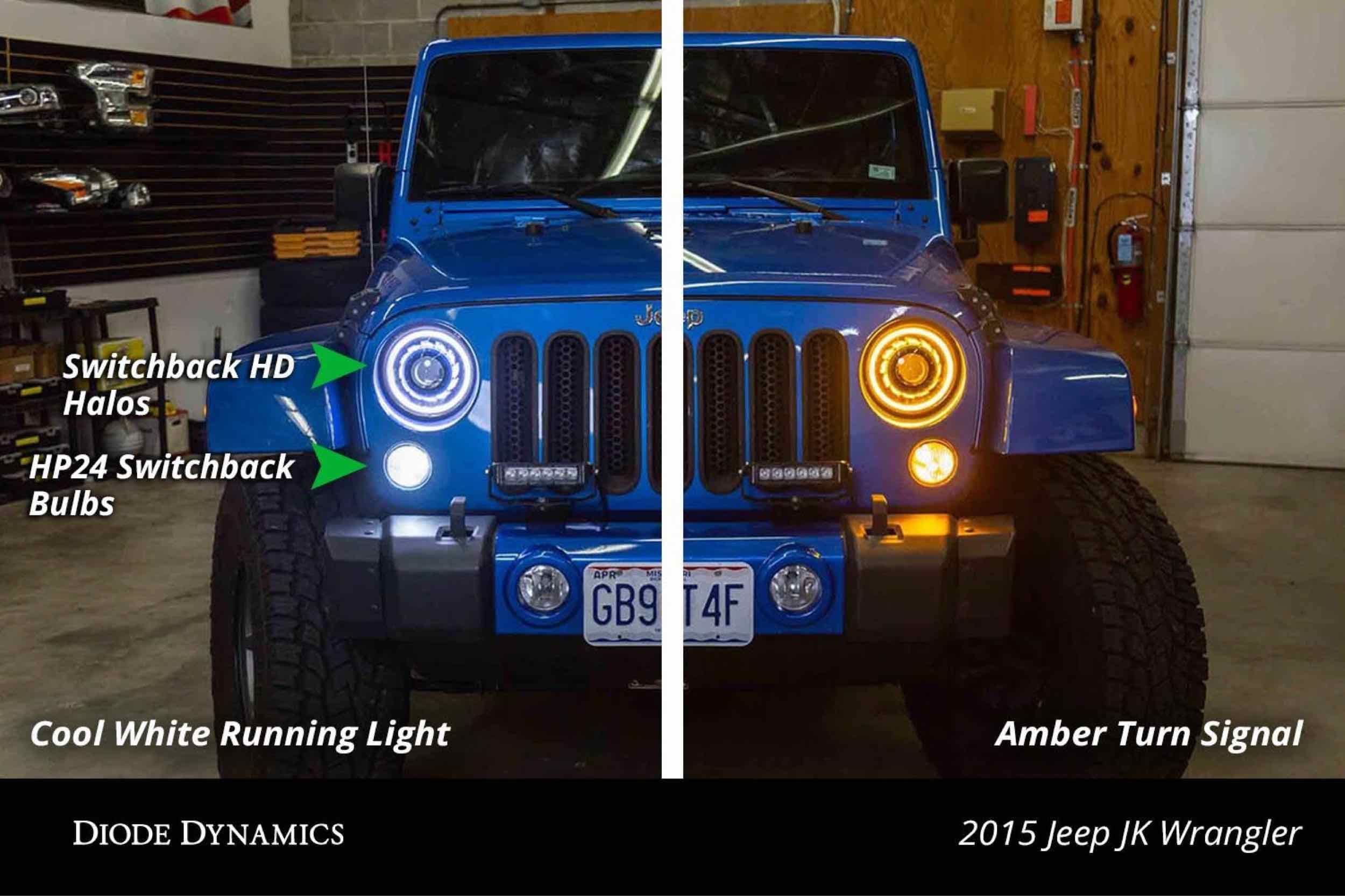 Halo Lights LED 185mm Switchback Pair - Diode Dynamics - Perfect for Car Headlight Upgrades & Customization