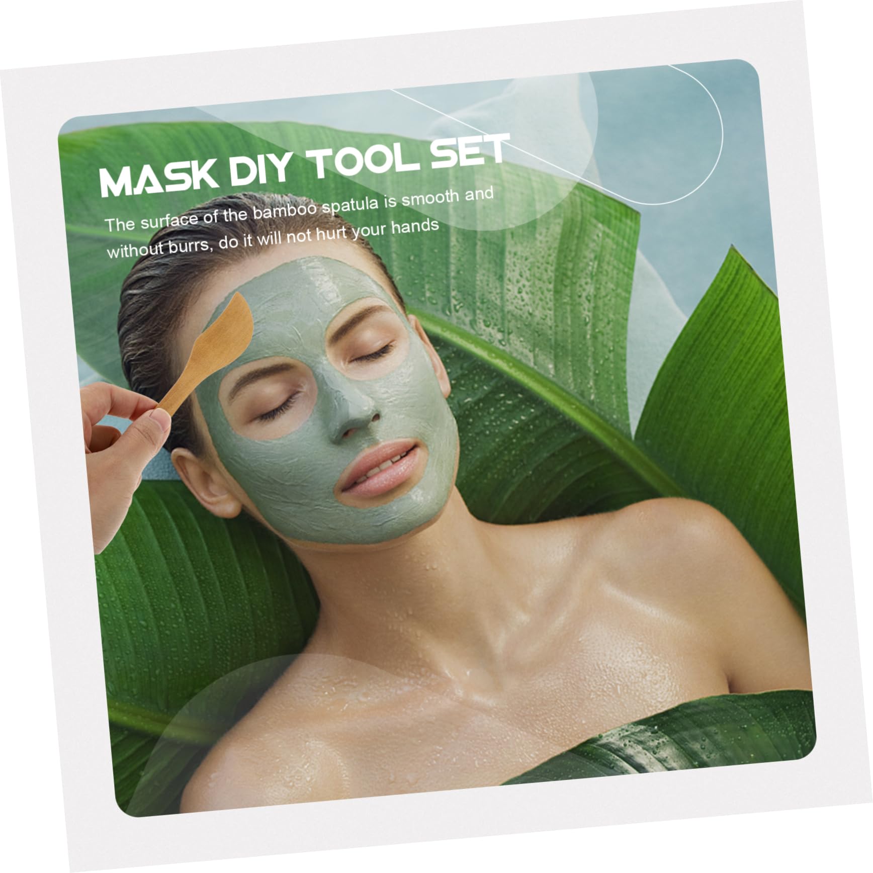 3-Piece DIY Mask Mixing Tool Kit - Wooden Facial Mask Bowl, Stirrer & Brush for Homemade Beauty Masks | Professional Salon & At-Home Skincare Application