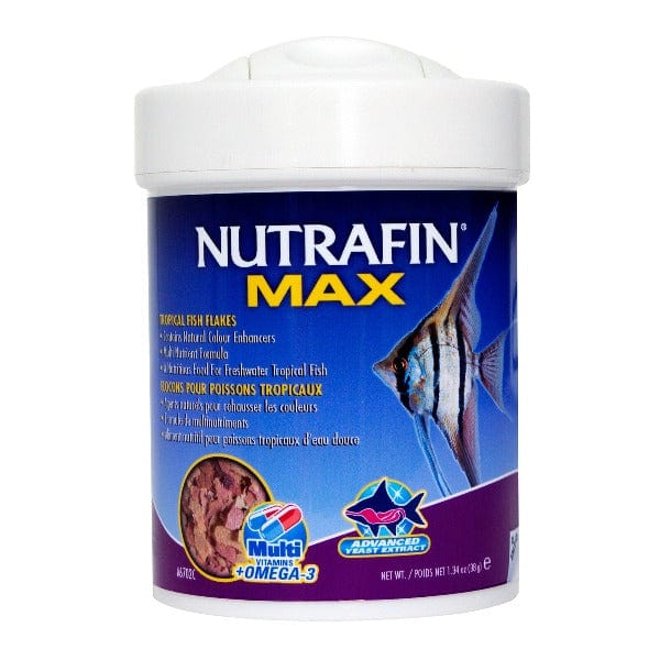 Nutrafin Max Tropical Fish Flakes - Premium Nutrition for Freshwater & Tropical Fish - Ideal for Daily Feeding & Aquarium Maintenance