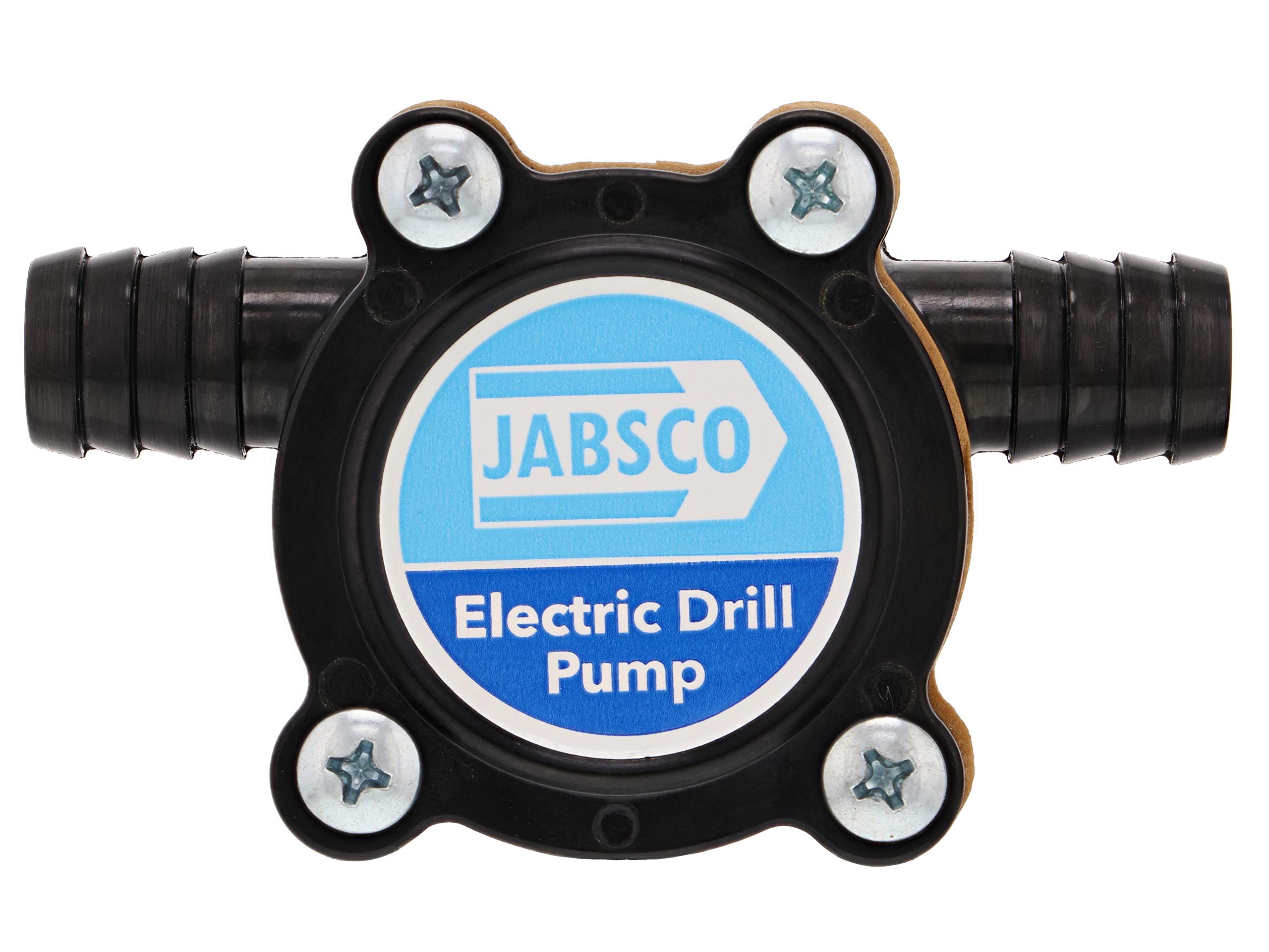 Jabsco 17250-0003 Self Priming Electric Drill Pump - Portable Water Transfer Pump for Boats, RVs & Emergency Use - Black (Marine, Camping, Flood Control)