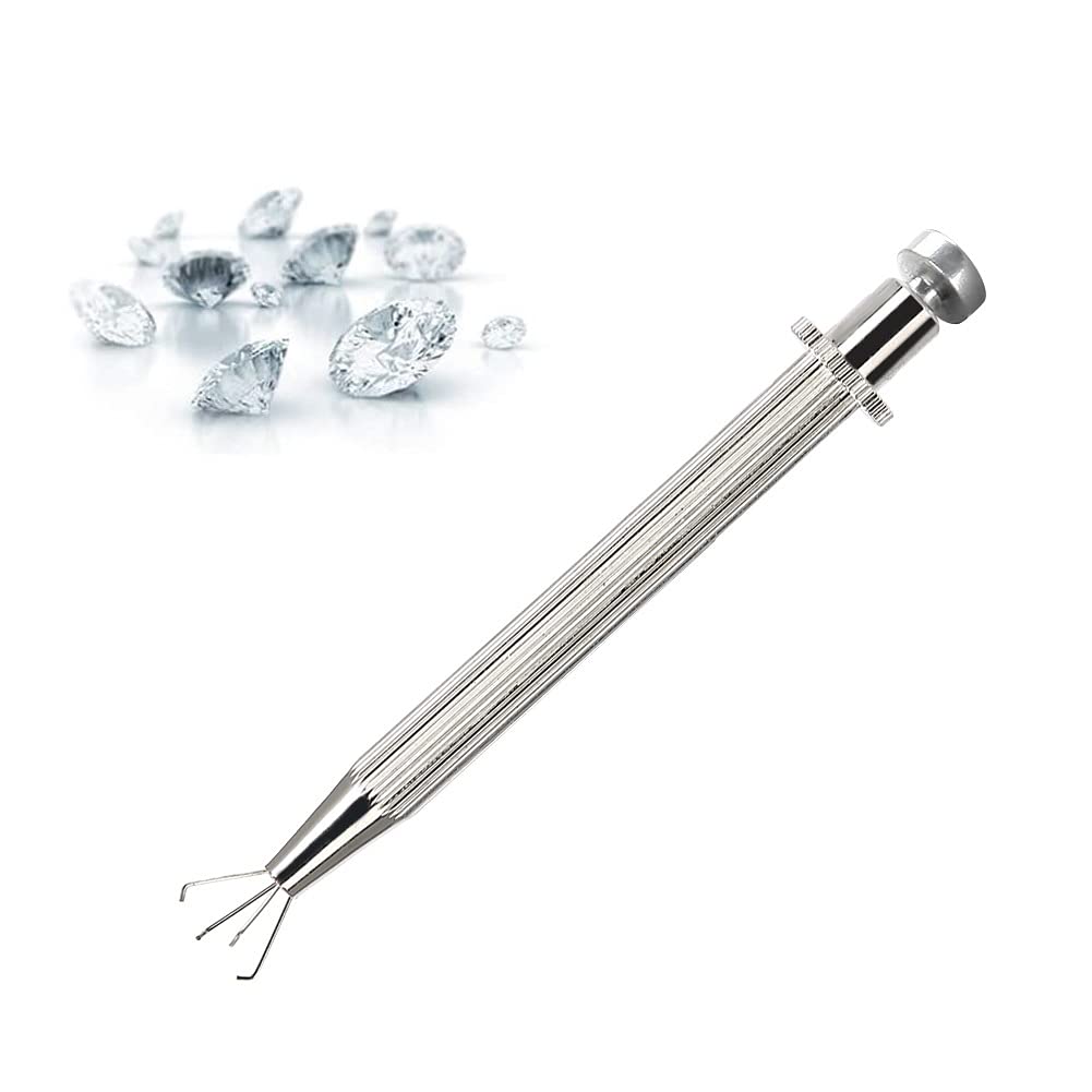 Professional Diamond Prong Holder Pick-Up Tool - Jewelry Making & Gem Setting Tweezers for Jewelers (Perfect for Ring Repair, Stone Setting & Precision Jewelry Crafting)