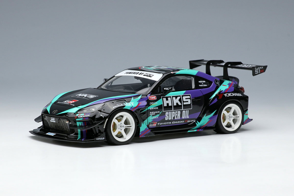 1:43 Scale Toyota GR86 HKS Racing Performer Edition Diecast Model Car - Collectible HKS Tuned Sports Car Replica for Display & Racing Enthusiasts - Perfect for Car Shows, Office Decor, and Toy Car Collections