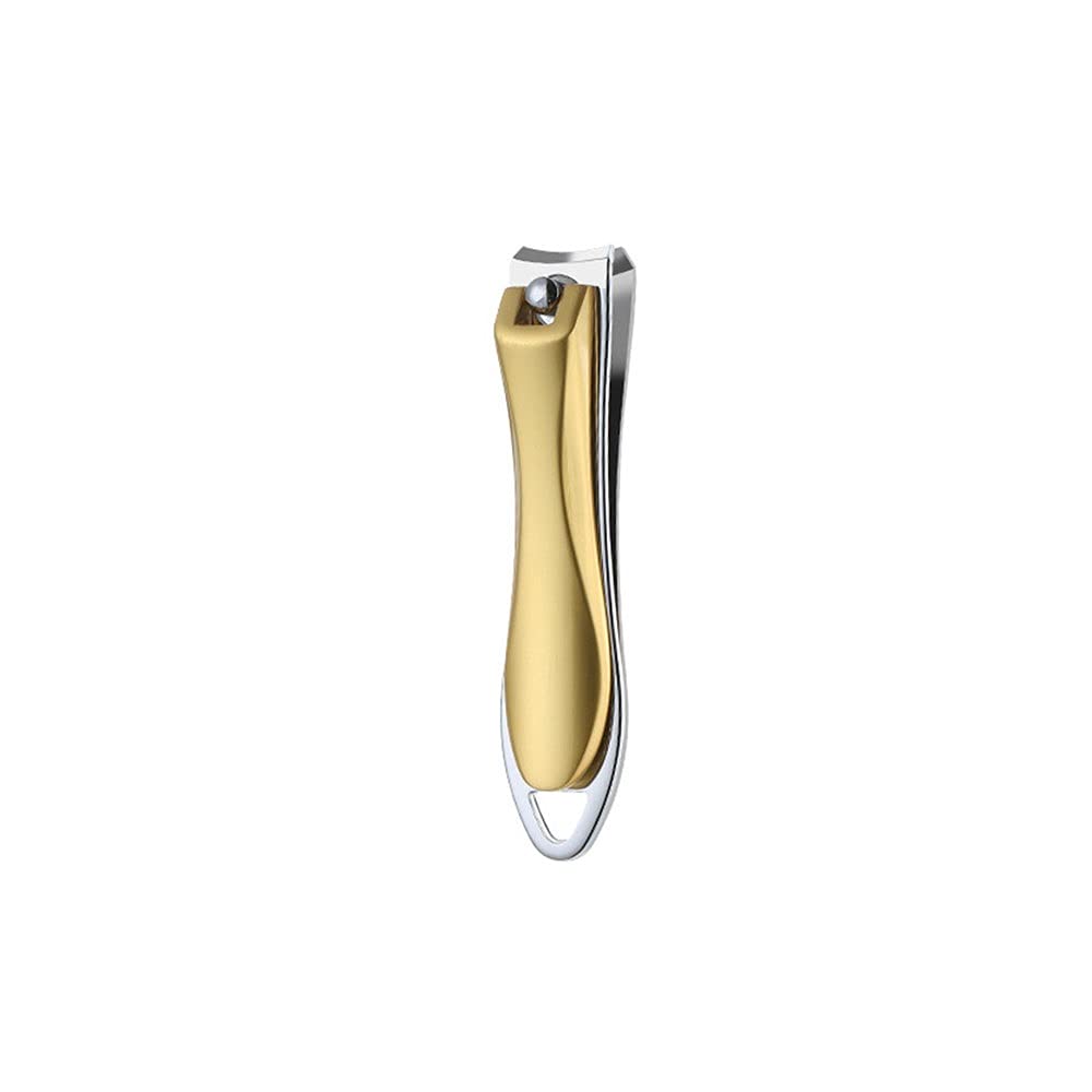 QYTECzjd Professional Toe Nail Clippers - 1PC Carbon Steel Nail Clipper with Anti-Slip Design for Men & Women, Precision Manicure Tool for Thick Toenails - Gold Color - Perfect for Home, Travel & Pedicure Kits