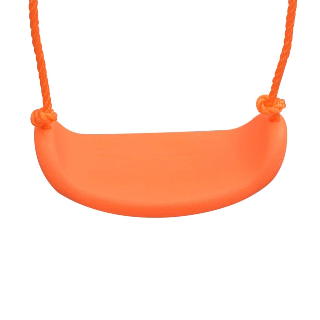 FAMIROSA A-Frame Swing Set with Non-Slip Seat - Outdoor Toddler Swing Stand for Backyard, Garden & Playground - All-Weather Durable Design with Ground Stakes - Perfect for Indoor/Outdoor Kids Activities & Family Fun (Orange)