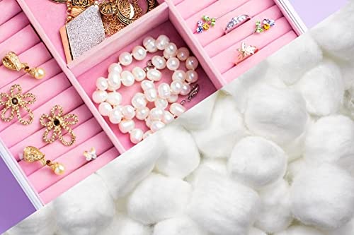 RXSHOPY White Cotton Balls - 50 Pack for Makeup, Nails & Baby Care | Gentle Skin & Eye Use
