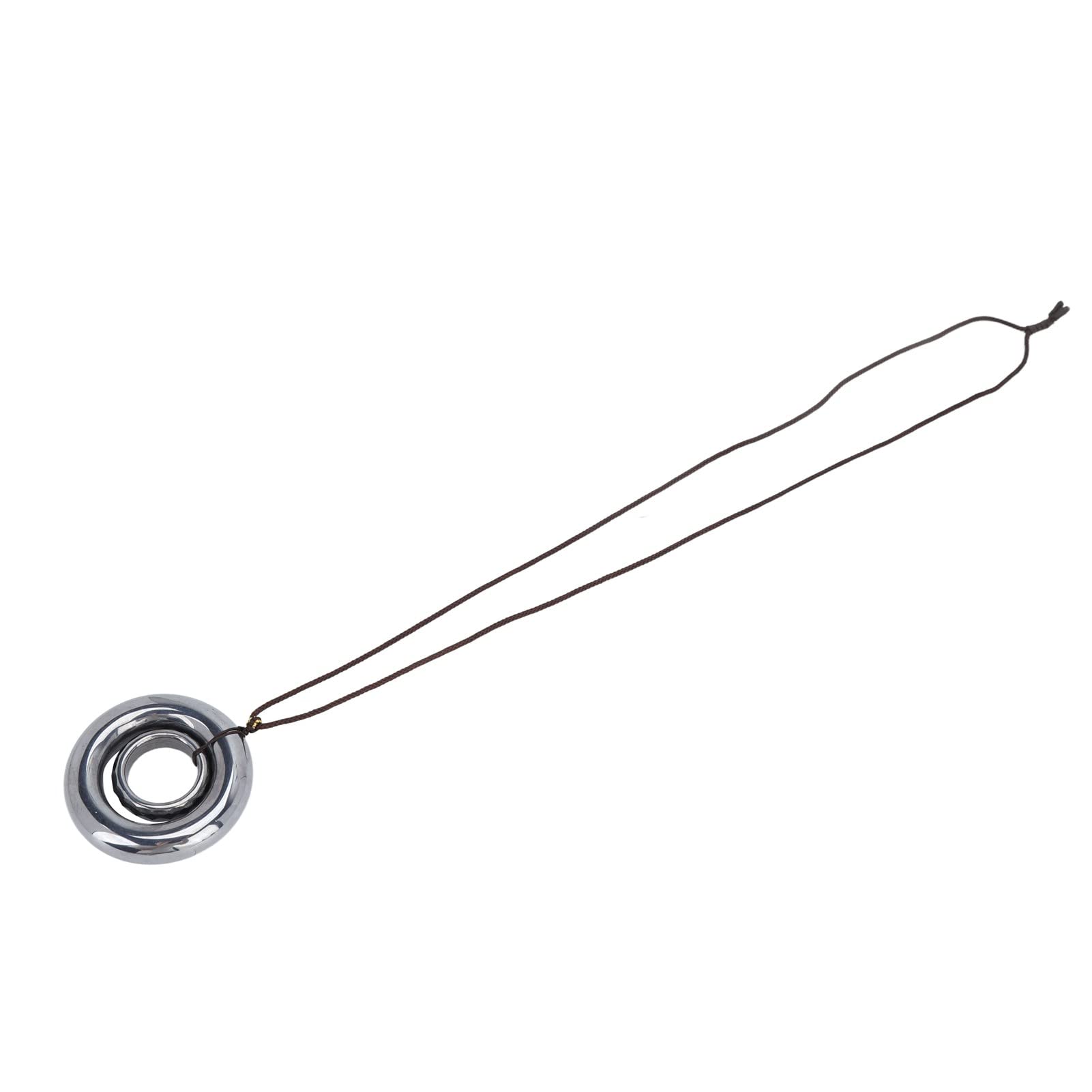 AECBUY Terahertz Pendant Necklace for Men - Unique Double Loop Design, Lightweight & Versatile - Perfect for Everyday Wear, Meditation & Energy Healing